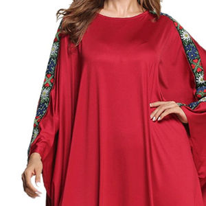 Custom Color Casual Spring Solid & Printed Long Sleeve Abaya for Women's <b>Islamic</b> <b>Clothing</b> Hijab Plus Size OEM Custom Logo - Product Image 4