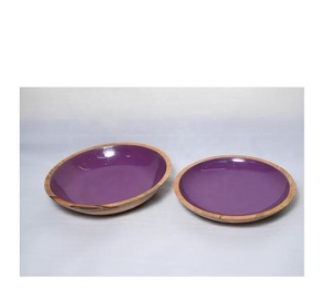 Cuenco de madera esmaltado con apariencia de plato, cuenco para ensalada, diseño antiguo, cocina, Hotel, restaurante, uso en el hogar, precio competitivo - Product Image 2