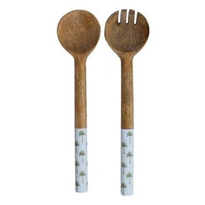 Juego de servidor de ensalada de madera de Mango hecho a mano elegante hogar restaurante vajilla decoración cubiertos para bodas - Product Image 6