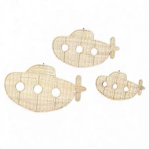 Décoration murale bohème en rotin fait main, art tissé naturel pour la chambre de bébé, la chambre d'enfant et la décoration de la maison - Product Image 1