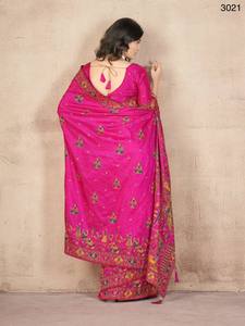 ชุดงานแต่งงานดีไซน์เนอร์ Pashmina Saree พร้อมงานฝีมือ - Product Image 5