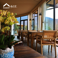 Tente de restauration extérieure en conteneur reconditionné |   Unités de restaurant et de café en structure métallique |   Unités modulaires pour stations balnéaires et camps