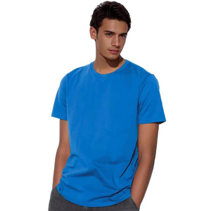 T-shirt de sport pour homme, coupe classique, col rond, motif géométrique, écologique, respirant, en tricot de spandex/coton, en vrac - Product Image 1