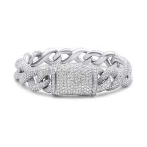 Luxueux Bracelet à maillons cubains glacés en argent sterling 925 de haute qualité Moissanite Diamond Perfect Hip Hop Fine String Bracelets - Product Image 1