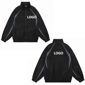 ชุดสองชิ้นลำลองของผู้ชายกางเกงกีฬาวิ่งแขนยาวแห้งเร็วกางเกงกีฬาฤดูหนาวเสื้อกันลมพิมพ์ลายสีพื้น - Product Image 5