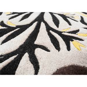 Tapis en laine et viscose tuftés à la main Wild Wanderlust, imprimés abstraits d'animaux et de diamants, couleur ivoire, design rectangulaire pour couloir, pour la maison - Tra-15107 - Product Image 3