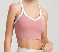 Nueva llegada estilo Fitness señoras correr gimnasio Yoga sujetador Crop Tops logotipo personalizado ejercicio entrenamiento mujeres Sujetador deportivo