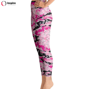 Pantalons de sport taille haute personnalisés, leggings et vêtements de sport pour femmes, vêtements de yoga par Inspire Apparel - Product Image 6