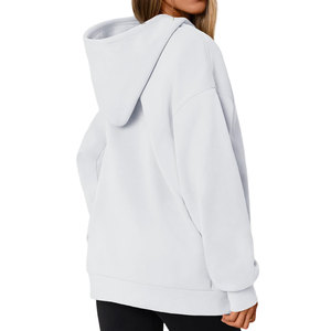 เสื้อฮู้ดถักสำหรับผู้หญิงเสื้อสเวตเตอร์มีฮู้ดแนวสตรีทแวร์เสื้อโชว์ไหล่แบบลำลองดูสปอร์ต - Product Image 2