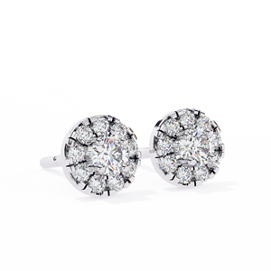 Bijoux en or 14k vente en gros de boucles d'oreilles en diamant de qualité supérieure de l'Inde diamants cultivés en laboratoire DEF VVS qualité certifiée IGI - Product Image 3