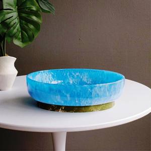 Tazón para Servir de Resina Pulida Hecho a Mano en Verde y Negro, Apto para Lavavajillas, Ecológico, Utensilios de Cocina de Origen Indio, Arte Moderno para Fiestas - Product Image 6