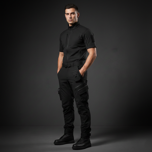 Pantalones Deportivos Tácticos Techwear para Hombre, Cintura Media, Cierre con Cordón, Bolsillos Utilitarios Asimétricos 3D, Servicio OEM, Moda Urbana - Product Image 4