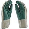 Gants en toile de coton de meilleure qualité Gants en coton blanc vert Hot Mill avec bande Top Cuffs protection thermique vendeur entier au TX USA