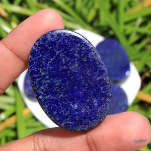 Lapislázuli natural piedra preciosa cabujón suelto azul real lapislázuli suave espalda plana pulido septiembre piedra de nacimiento para joyería - Product Image 5