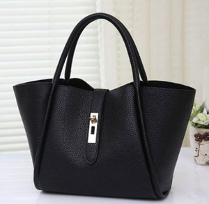 Brown leather tote ladies <b>purse</b>, a chic, minimalist shoulder bag style, available at wholesale prices now. - Product Image 3