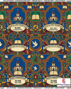 Custom African Wax Print Fabric Manufacturer Church Celebration Anniversary Convention Uniform Textile Supplier OEM ODM - Product Image 5