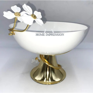 Superior Quality Round Shape Metal Mirror Polished Food <b>Bowl</b> Home Decorating <b>Large</b> Steel Luxury Stylish Serving <b>Bowl</b> in India - Product Image 4