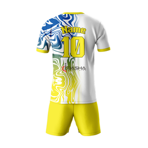 Maillot de football professionnel à manches courtes personnalisé pour adulte, en polyester sublimé, séchage rapide et respirant - Product Image 2