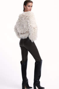 Leggings avant froissé enduit de maillot élastique pour femmes marron foncé à la mode décontracté été Yoga Fitness entraînement Club fêtes - Product Image 5