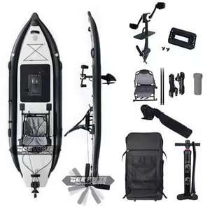 Kayak Inflable de Velocidad, Bote de Pesca Inflable de PVC Engrosado con Piso de Aire, Accesorios para Botes Inflables para Deportes Acuáticos - Product Image 2