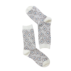 Chaussettes pour femmes Design Flower Patterns Crew Chaussettes en coton doux et respirant pour filles Chaussures décontractées de tous les jours Style élégant Vente en gros - Product Image 5