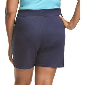 Vente en gros de shorts décontractés en coton grande taille pour femmes logo personnalisé shorts de rue respirants bleus noirs pour femmes logo personnalisé - Product Image 5
