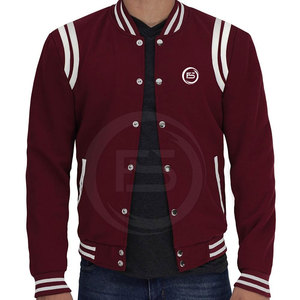 Chaqueta Ligera de Invierno con Cuello Alto y Logotipo Frontal, 100% Algodón Ecológico, Personalizada, Tipo Letterman para Hombre, Talla Adulto - Product Image 1