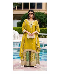 Vestido de noche modesto Kaftan turco elegante para mujeres en color azul modesto con vestido formal largo y estilo elegante Dupatta - Product Image 5