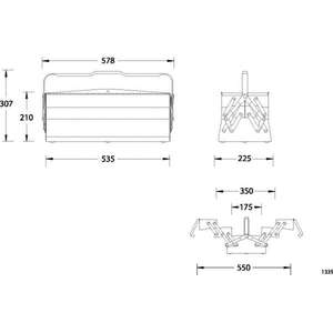 Caja de Herramientas Vacía Gedore Larga de 5 Compartimentos 210x535x225mm - Product Image 4
