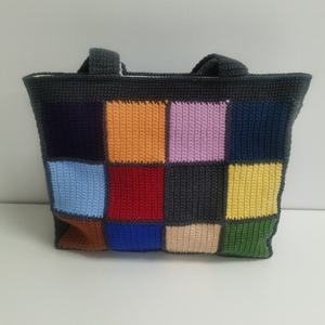 Factory Wholesale 2025 New Handmade Crochet Checkered Shoulder Bag - Product Image 1