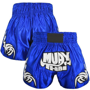 Pantalones cortos MMA personalizados al por mayor de moda Muay Thai pantalones cortos de entrenamiento de boxeo etiqueta tejida para niños resistente a las manchas ropa de artes marciales - Product Image 3