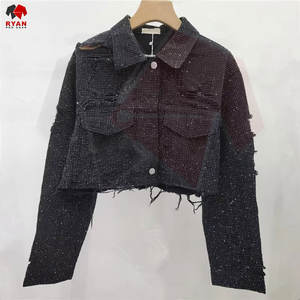 Veste en jean pour femmes tendance, manches longues, boutonnée sur le devant, coupe ajustée, fabricant en gros - Product Image 4