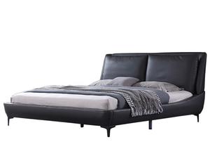TH-H8244 Modern <b>Super</b> <b>King</b> Size Bed <b>Headboard</b> Leather Storage Upholstered Bedroom Furniture Extendable Feature for Home School - Product Image 1