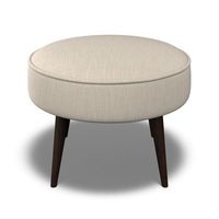 Meubles de Maison Tabouret de Maison en Tissu et Ottoman Pouf Moderne Rond en Toile de Jute en Cuir, Design Personnalisé d'Inde