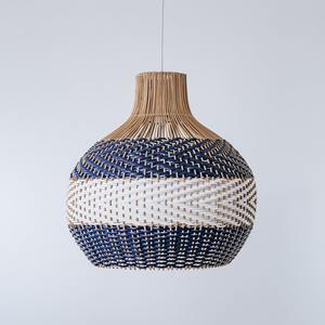 Antique rond Design naturel blanc bleu suspension rotin abat-jour cadres bambou matériel suspension lampe décor à la maison en gros - Product Image 1