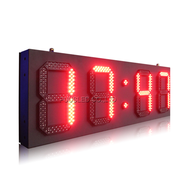 Outdoor Led Digital Temperature Controller and Time Display Large Led Wall Clock