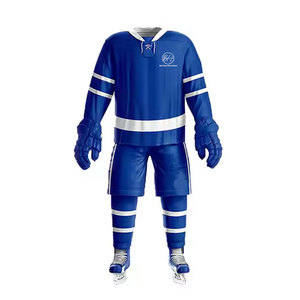 Conjunto de Jersey de Hockey sobre Hielo Premium 100% Poliéster de Alta Calidad, Transpirable, Ligero y Ecológico, Diseño de Color Personalizable, Deportivo - Product Image 1