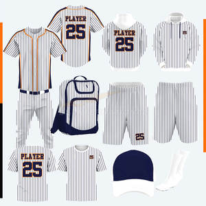Ensembles d'uniformes de baseball personnalisés vente en gros de vêtements de sport d'équipe pour jeunes de haute qualité et respirants - Product Image 1