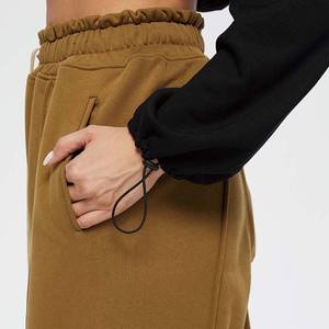 Nuevos pantalones de chándal de estilo Streetwear para mujer, pantalones de gimnasio, pantalones de Color personalizados con cordones en la cintura, pantalones de servicio OEM para adultos - Product Image 3
