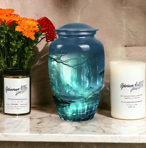 Urna Funeraria Grande de Estilo Americano, Ecológica y Personalizable para Cenizas Humanas, para Mujeres, de 10 Pulgadas - Product Image 2