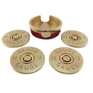 Incrustation en laiton de pierre de marbre de luxe pour la tasse boisson ensemble de dessous de verre en marbre blanc carré rond - Product Image 5