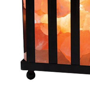 Lampe en sel rose/orange/rouge de l'Himalaya artisanal de qualité supérieure avec panier en fer, artisanat naturel de haute qualité, forme personnalisée - Product Image 4