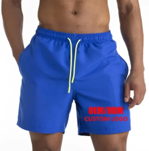 Pantalones cortos deportivos de nailon para hombre de nuevo diseño 2024, superventas, pantalones de entrenamiento informales de talla grande, Color sólido, ajuste holgado, teñido liso - Product Image 6