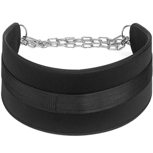 เข็มขัดยกน้ำหนักพร้อมโซ่เหล็กไนลอนยกน้ำหนักยิมฟิตเนสออกกำลังกายเข็มขัดยกน้ำหนัก - Product Image 1