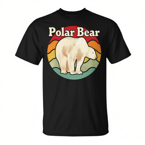 Camiseta Retro Vintage con Diseño de Oso Polar, Unisex, Talla Mediana para Adultos, Diseño Gráfico, Ropa para Amantes de la Naturaleza y los Animales - Product Image 2