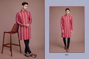 <b>Men's</b> <b>Festival</b> <b>Wear</b> Collection Silk and Cotton Fabric Kurt - Product Image 3