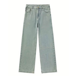 Pantalon large taille haute tendance en tissu léger, coupe décontractée, confortable et doux pour un usage quotidien - Product Image 1