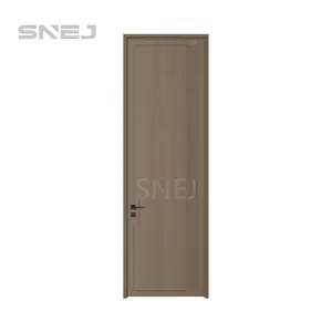 MDF HDF pintu kayu padat internal pintu kamar depan kayu pintu ganda desain bulat