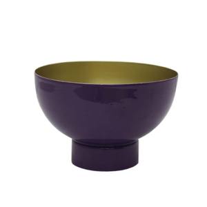 Bol en métal en fer de forme ronde pour dessus de cuisine et de table Bol de service et bols décoratifs en plaqué or et noir faits à la main en vrac - Product Image 3