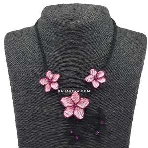 Collar de moda Sevil Kolye Pembe Igne Oyası - Product Image 1